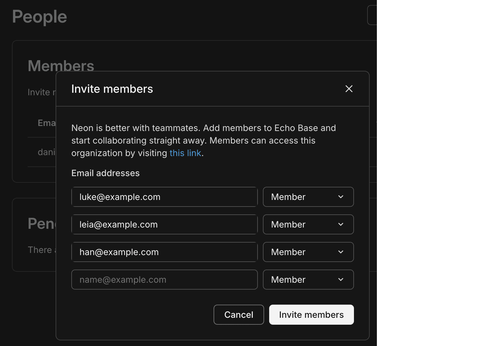 Unlimited members on the Free plan